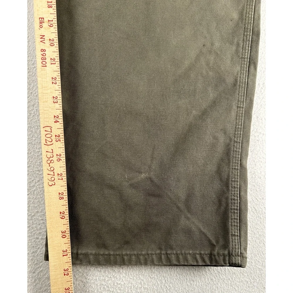 Dickies Men's Green Canvas Cotton Carpenter Work Pants 50x31.5 Construction